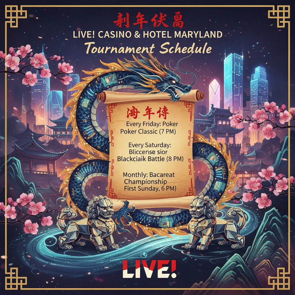 Live casino tournaments schedule - Maryland