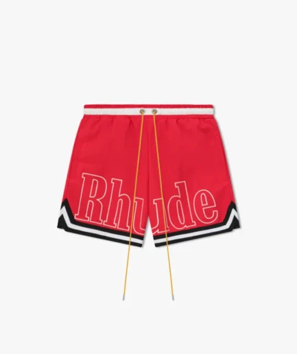 RED RHUDE BASKETBALL SWIM TRUNKS