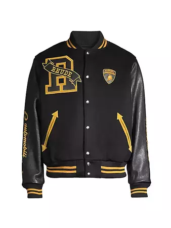 Rhude varsity jacket R logo